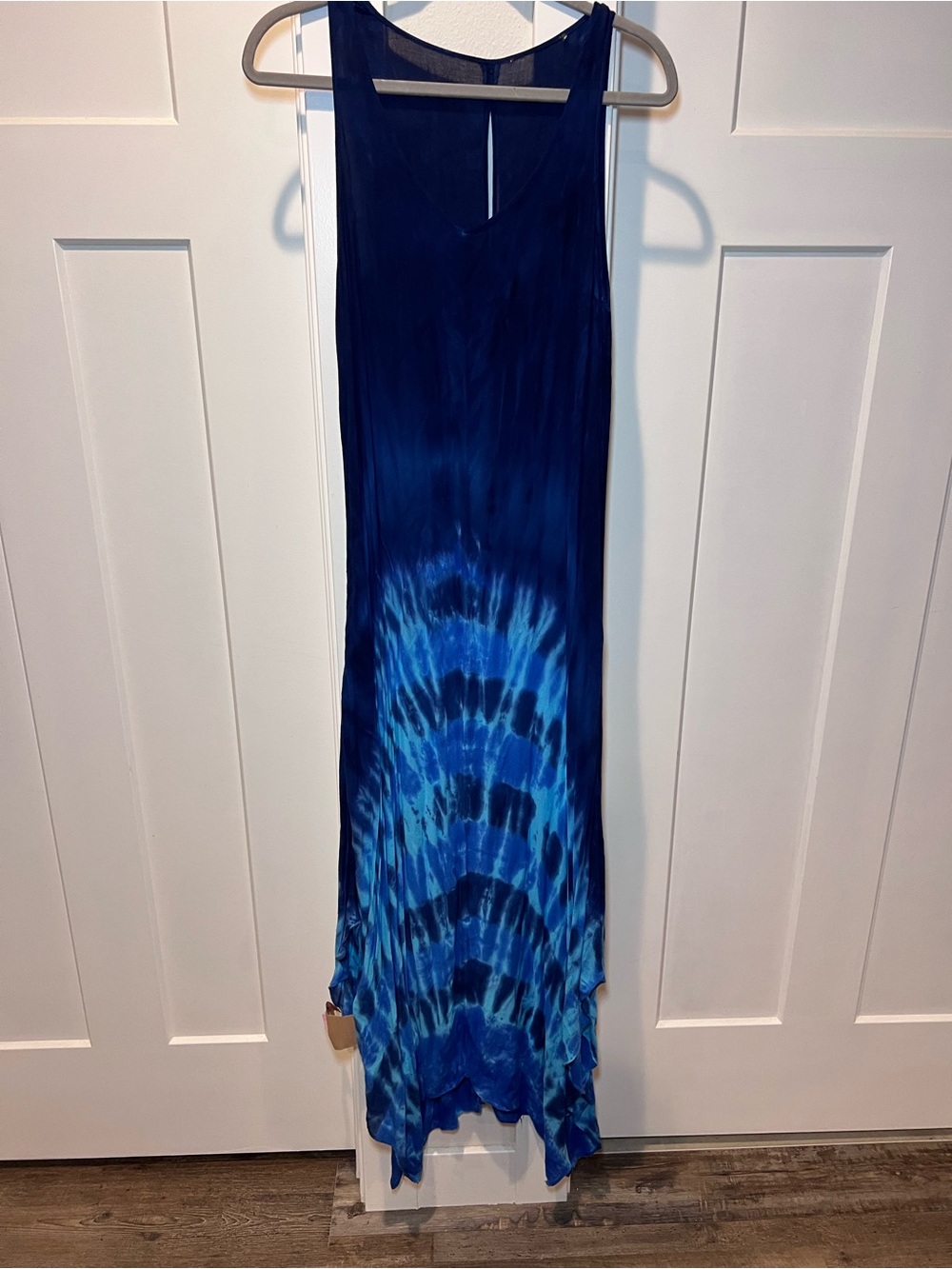 Source Unknown Blue Tie-Dye Maxi Dress